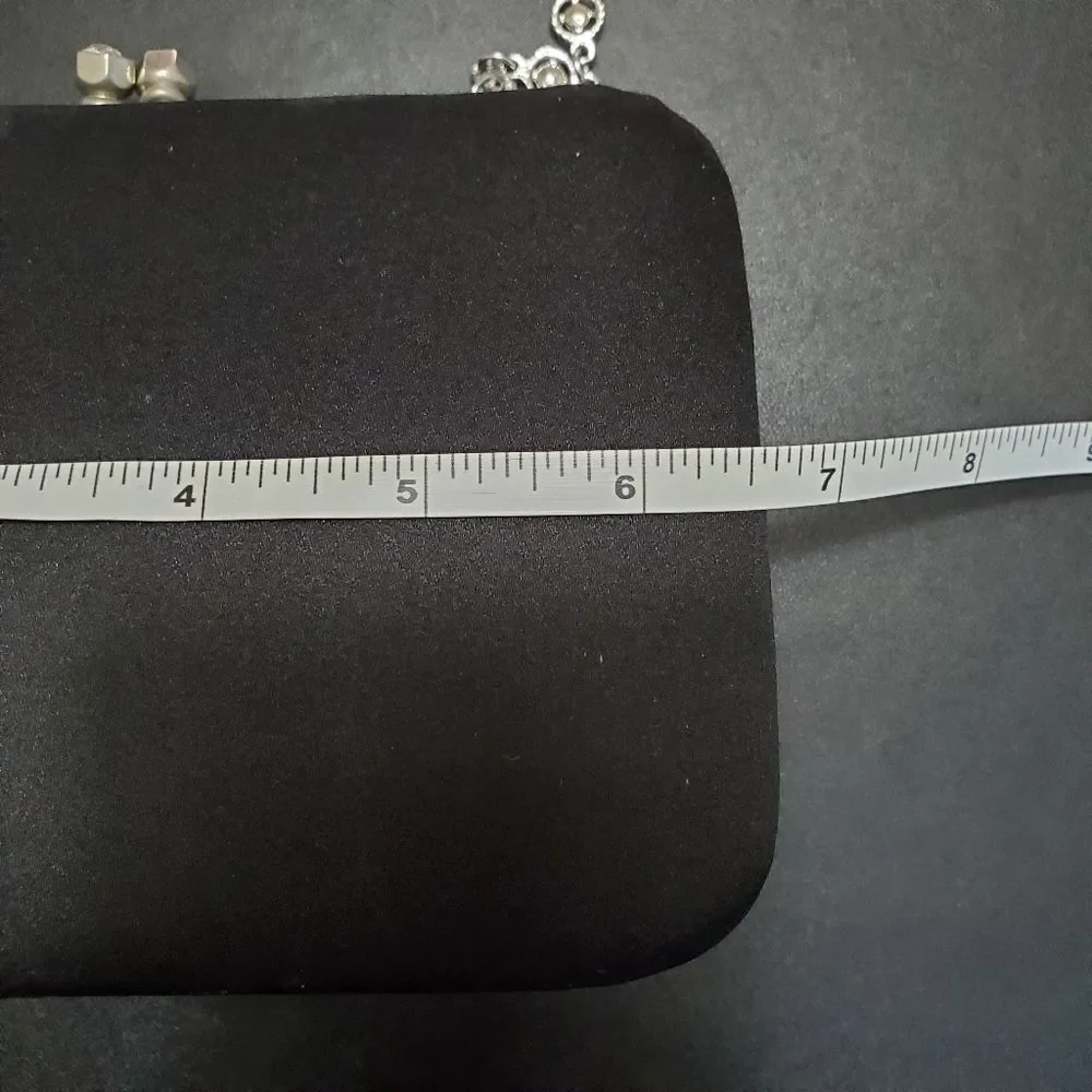 Vanessa black dressy clutch handbag